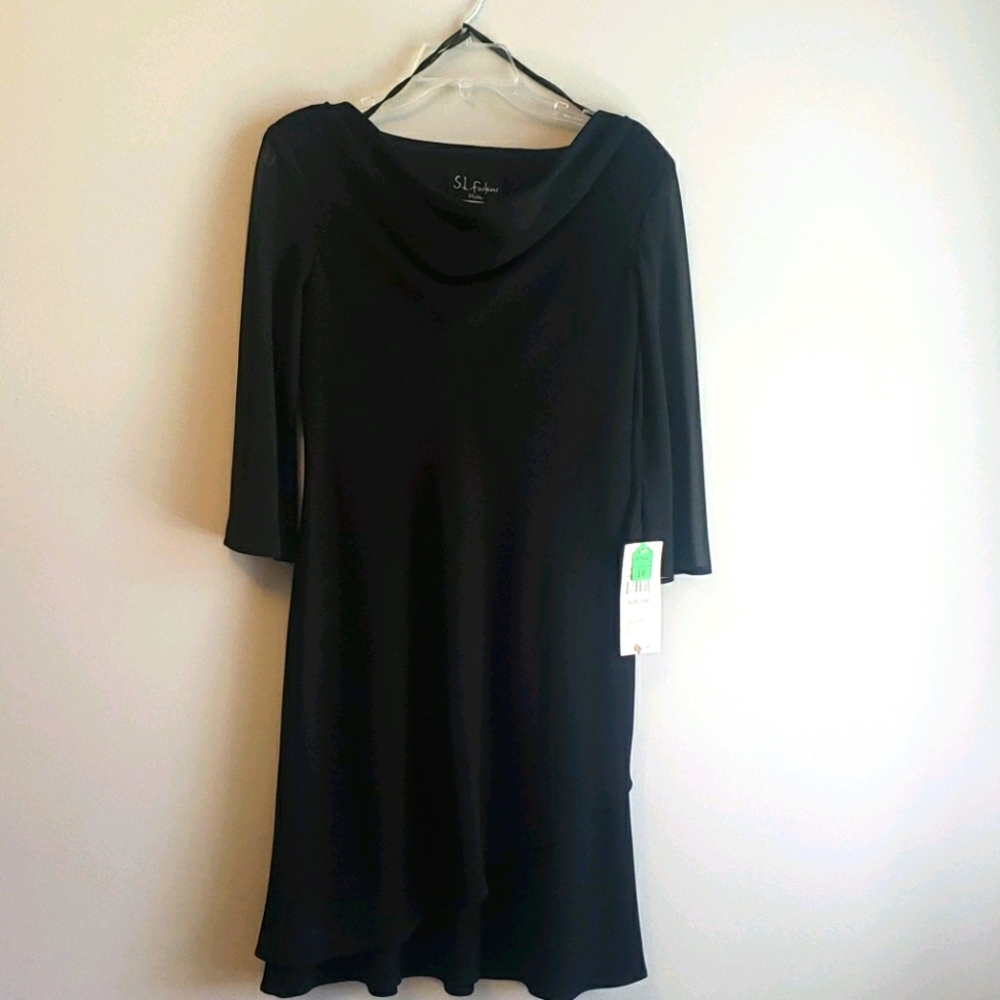 Sleeved Black Dress Size 10 NWT